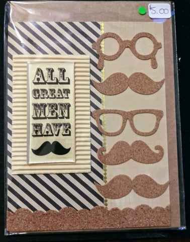 All Men Mustach Card